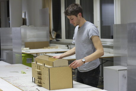 Working on a site model for design studio