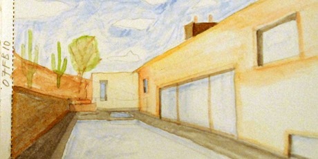 A custom home in the desert