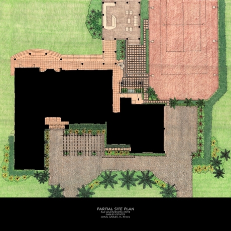 Partial Site Plan for 460 Leucadendra Dr.