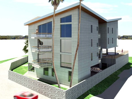 ...three storeys appartments building study, libreville, la sablière