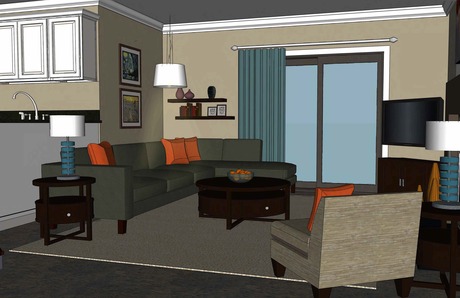 Interior design work