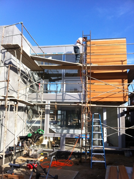 We're installing the siding in Manhattan Beach.