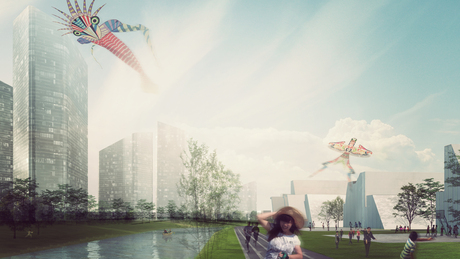 1st Prize: Baisha New River City, Henan Province China: collaboration with Nieto Sobejano Arquitectos, Berlin