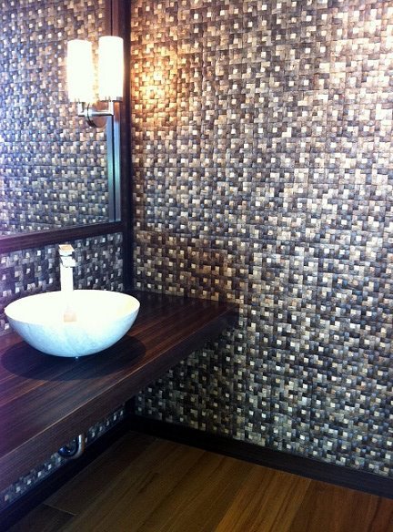 Walton Residence in Encinitas, CA. Powder Room...just completed
