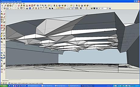 Ceiling redesign for High School 1970's era cafeteria building