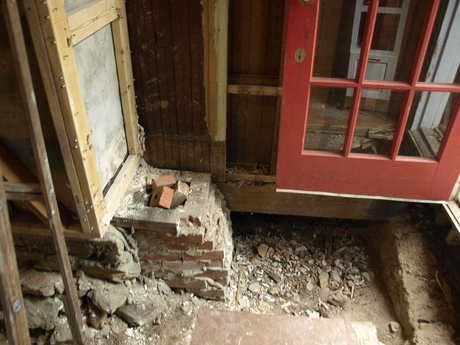 Completely gutted the kitchen and started digging the new footings! 