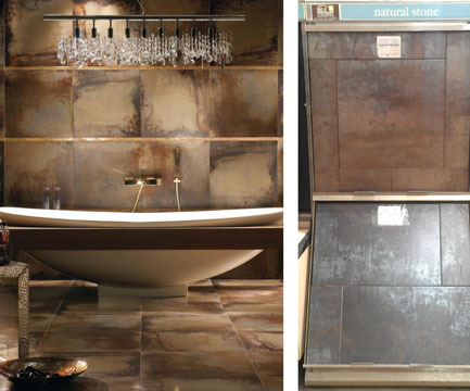 Our favorite material today - nickel and copper treated tiles