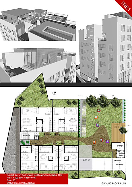 Luxury apartments Building G+7, Addis Ababa, Ethiopia