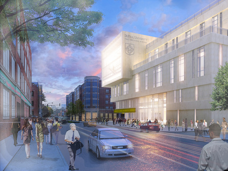 DePaul University Theater School, in collaboration with Pelli Clarke Pelli Architects