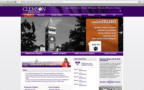 updated grad school website
