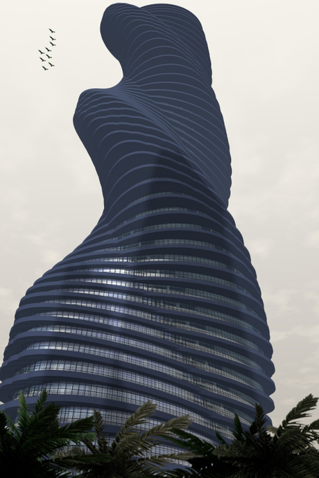 curved and twisted Tower model 