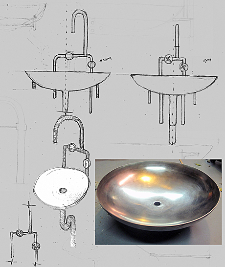 reclaimed SS water tank - sink
