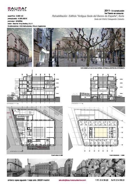 Refurbishment of Banco de España Building for Tax Offices and Photography Museum, Soria