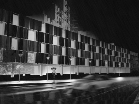 Newark Edge Housing - Exterior Rendering - 3 Year Studio - NJIT