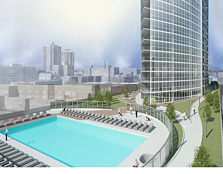 High-rise apartment tower in Minneapolis.