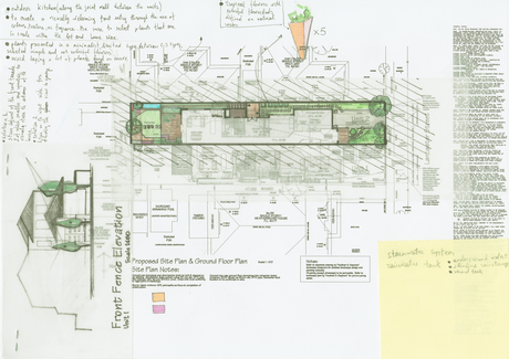 residential landscape design in Melbourn. sketch #1