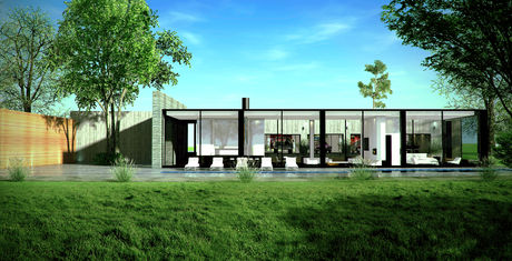 Modern residential home Rendering