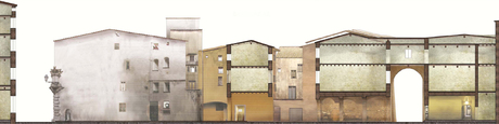 reconstruction of craftsmen housing: section