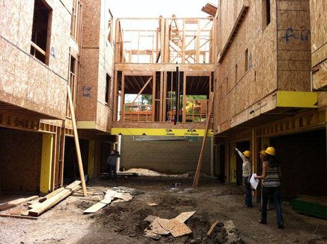 Jobsite in La Jolla, CA. Checking out the condo's progress