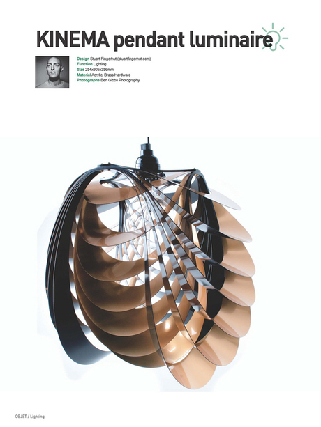 Kinema pendant is featured in OBJET2 from Korea.