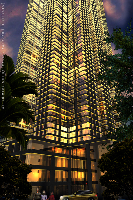 Building at night 