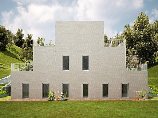 Competition-winning design 'Gapyong Space Invader' for a residential development in South Korea, Image: NL Architects
