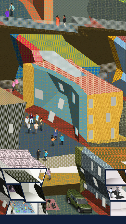 Still from View of Life in the New Development, an animation produced as part of Zago Architecture’s Property with Properties project. Image courtesy Zago Architecture.