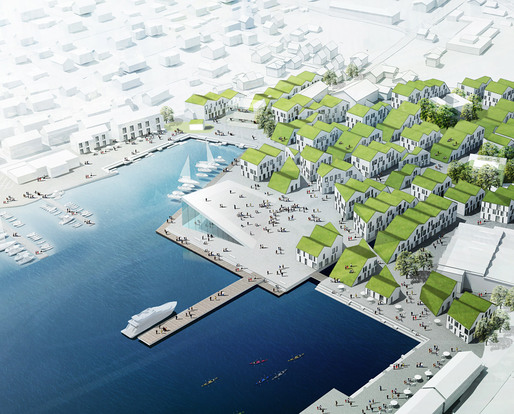 2nd Prize in the Klaksvík City Center competition by Group8 (Image: Group8)