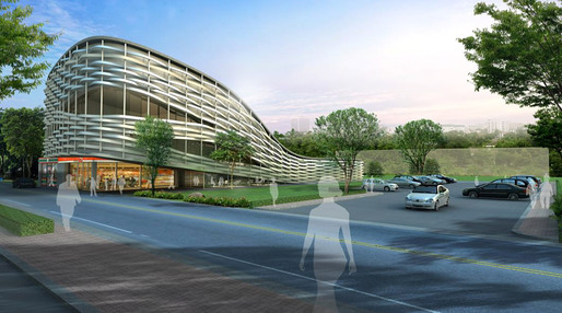 This was a project we were proposing for one of our hospital sites in Bangkok, Thailand. It was to contain some community facilities, a restaurant, a shop and some other activity spaces. 