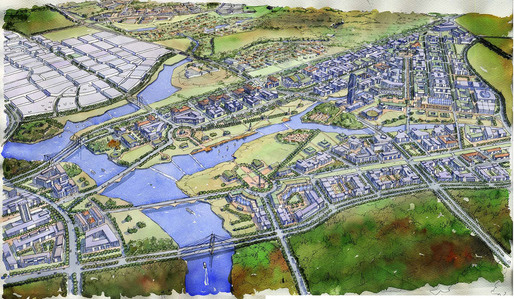 Artist impression of the new Federal District, designed by Capital Cities Planning Group (Image: CCPG)