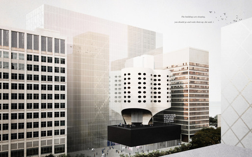First Place: The buildings are sleeping, you should go and wake them up, she says.
