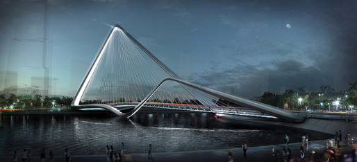 Winner of the Zhuhai Shizimen Bridge Competition: Infinity Loop Bridge by 10 DESIGN + Buro Happold (Image: 10 DESIGN)