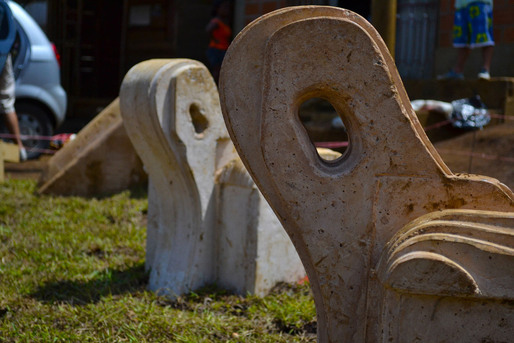 Detail photograph of the two finished caballitos