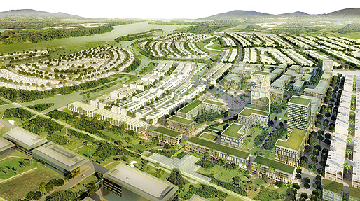 Competition-winning Master Plan for the Golden Hills development in Danang, Vietnam (Image: SOM)