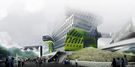 View of entrance to public plaza and office complex (Image: NMDA)