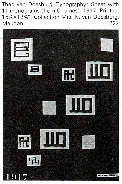 Theo Van Doesburg, Typography