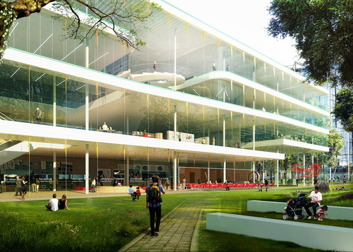 Close view from the park (Image: Kubota & Bachmann Architects+Martinez)