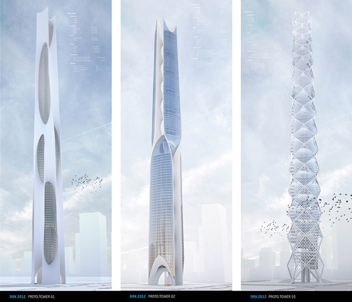 ProtoTower I-III: Renderings.