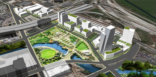 Detail from the University of California - Berkeley's “The Grand” proposal for downtown Houston
