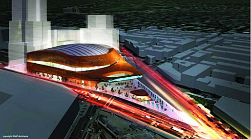 Barclays Center rendering (2011), SHoP Architects.