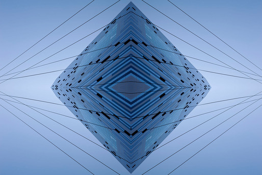 The Blue Diamond, by Aaron Yassin, 27" x 40", C-print, mounted to aluminum and reverse-mounted to plexiglass, 2012