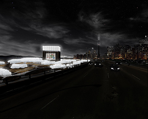 The Pan Am Games Pavilion “tkaronto” by night - a luminescent icon of Toronto.