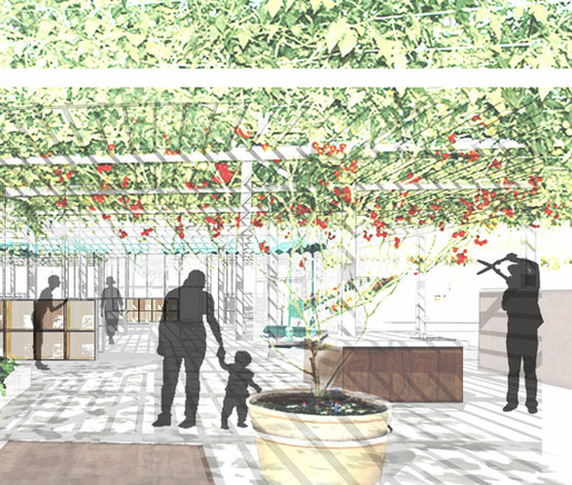 Detail from the winning project "Workshop - Shop we share"