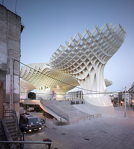 The completed Metropol Parasol on Seville's Plaza de la Encarnacíon. Photo: David Franck
