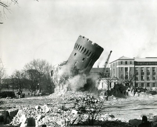 Armory demolition, 1959 (historical photos from the archives at The Ohio State University Knowlton School of Architecture Digital Library)