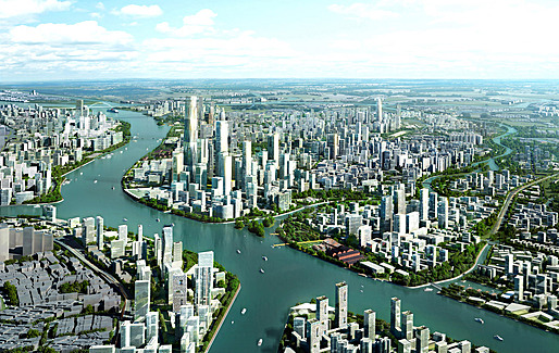Baietan Master Plan by Skidmore, Owings & Merrill (Image: SOM | © Crystal CG)