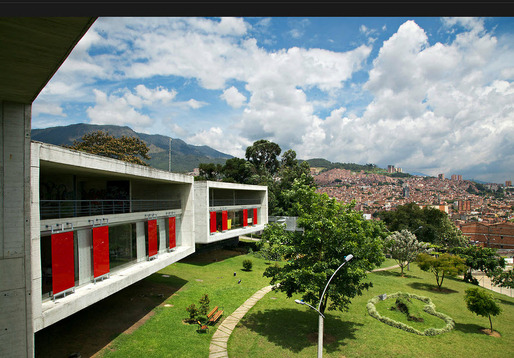 The new library on a hillside in La Ladera, designed by Giancarlo Mazzanti by Paul Smith for The New York Time