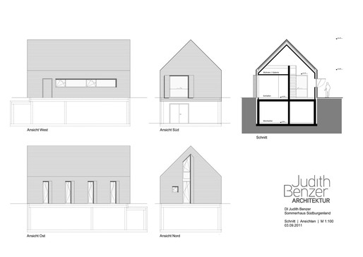 Elevations and section