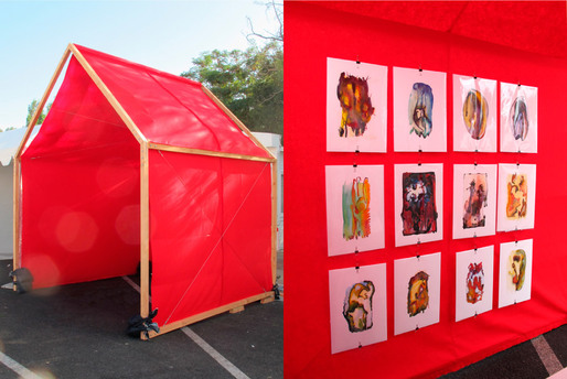 Art House. (LA, 2010) Installation for showcasing art at fairs - in a “house,” its post-purchase context. Some of these watercolors have been featured in TV commercials.