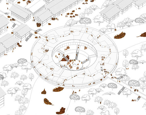 Detail of the competition-winning design for Chongqing